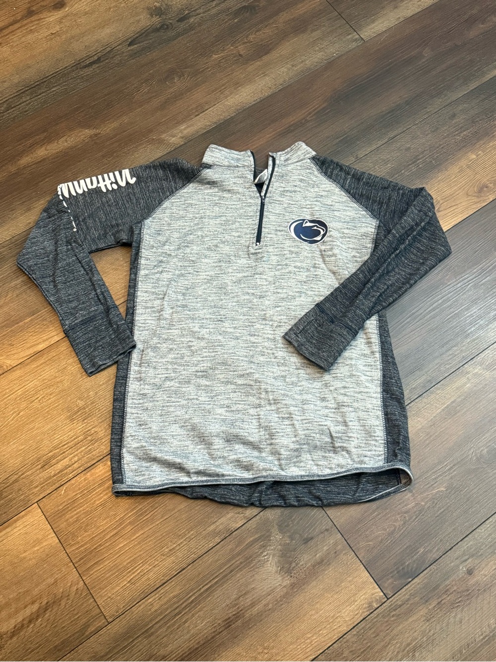 Penn state Gray & Navy Quarter-Zip Pullover